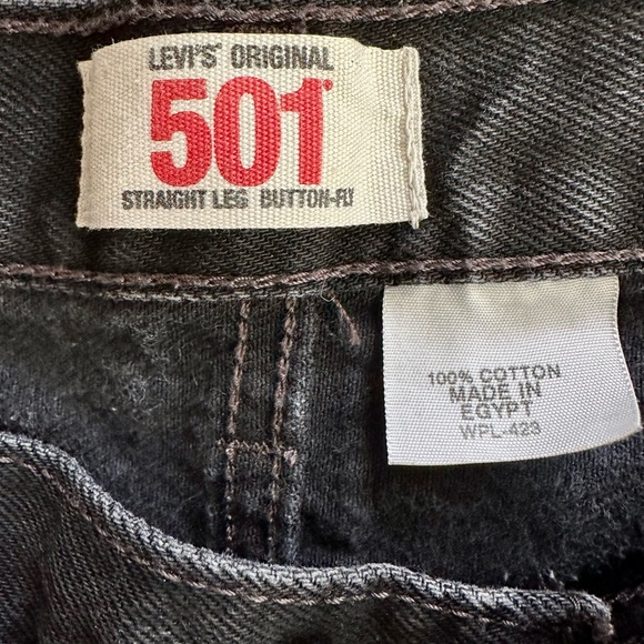 Levi’s 501 Button Fyi Jeans, 38 x 30. Black, In Good Condition. - Picture 6 of 7